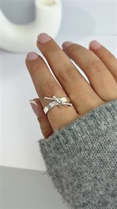انگشتر گره ابکاری نقره 
