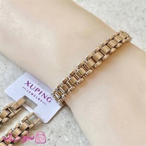 دستبند ژوپینگ طرح رولکس نقره ای طول 19.5 سانت کد 1099 