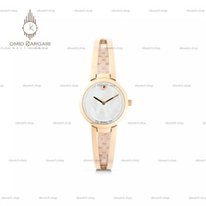 ساعت مچی موادو بند النگویی رزگلد صفحه صدفی Movado