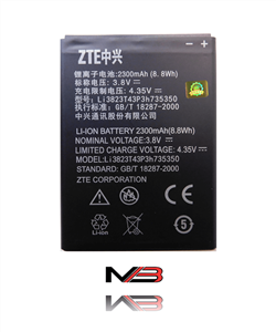 باتری زد تی ای ZTE Avid Plus Li3823T43P3h735350 