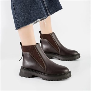 بوت و نیم بوت زنانه و دخترانه مدل اکو ecco کشی رنگ قهوه ای کد M667