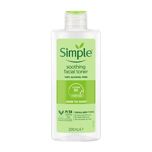 تونر آبرسان و تسکین‌دهنده صورت سیمپل Vitamin B5 Witch Hazel مناسب برای پوست حساس حجم 200 میلی‌لیتر