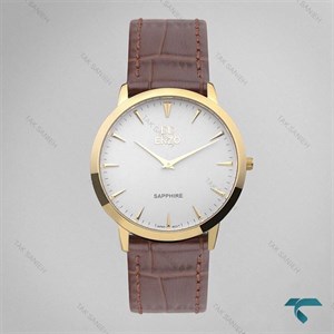 ساعت انزو EC-1702GEL زنانه طلایی بند چرم قهوه ای Enzo-8110-L