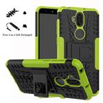 ZenFone 5Q ZC600KL case,LiuShan Shockproof Heavy Duty Combo Hybrid Rugged Dual Layer Grip Cover with Kickstand For ASUS ZenFone 5Q (ZC600KL) 6.0-inches Smartphone (With 4in1 Packaged),Green