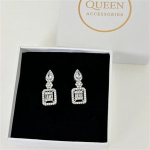 گوشواره زنانه طرح جواهر کد 848