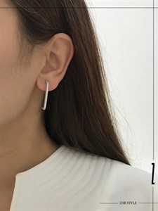 گوشواره خطی عمودی فول نگین