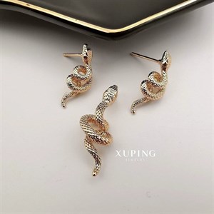 نیم‌ست زنانه طلایی طرح مار پیچ‌خورده – برند Xuping
