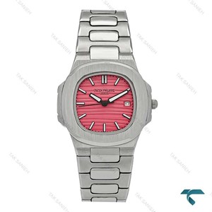 ساعت پتک فیلیپ زنانه ناتیلوس سیلور صفحه قرمز Patek-7248-L