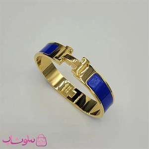 دستبند زنانه هرمس آبی طلایی استیل قفل اورجینال کد 800