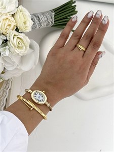 بنگل ساعت زنانه بیضی عدد رومی 936 