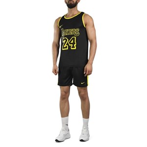 ست رکابی و شلوارک ورزشی مردانه لیکرز مدل PY-Nike 24 مشکی
