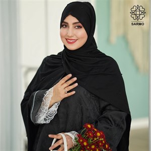 شال کویتی کشی با مروارید مشکی