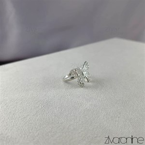 انگشتر زنانه مدل پروانه فول نگین 30236