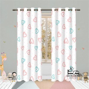 پرده کودک طرح قلبی مدل W4994