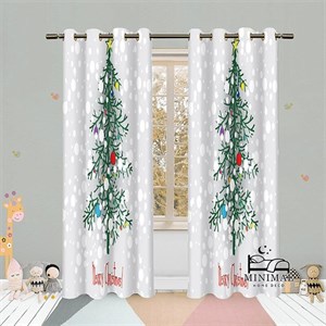 پرده کودک طرح درخت کریسمس مدل W4982