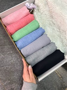 شال وال نخی ساده در رنگبندی
