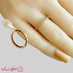 رینگ زنانه ژوپینگ مدل ظریف نگین‌دار کد 2991