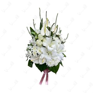 سبد گل سفید 7456
