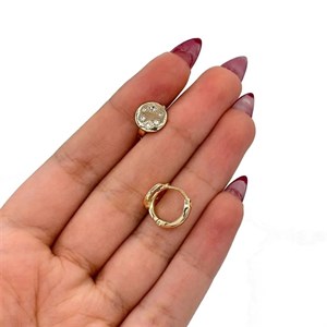 گوشواره حلقه ای نگین دار شوپینگ 101099