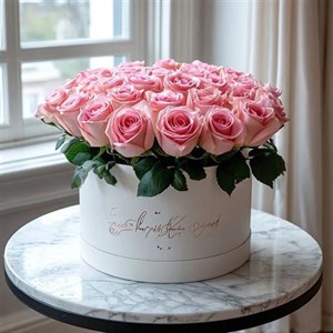 باکس گل رز هلندی ۴۰ شاخه