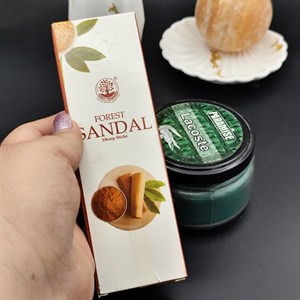 پک دوپ عود سیگاری با رایحه صندل و شمع 30 ساعت سوخت با رایحه لاگوست