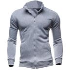 Men Fall Winter Casual Sports Cardigan Zipper Sweatshirt Jacket Coat