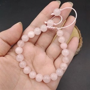 دستبند رزکوارتز اصل معدنی کد 9097