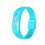 Windoson Womens Mens Unisex Digital LED Watch, Unique Sport Fashion Design Wristwatch Comfortable Silicone Band (Sky Blue)