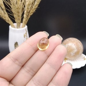 نگین سیترین تراش دامله طبیعی اصل معدنی کد 9106