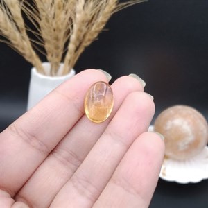 نگین سیترین تراش دامله طبیعی اصل معدنی کد 8983