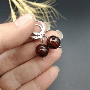 گوشواره عقیق اصل معدنی کد 8525
