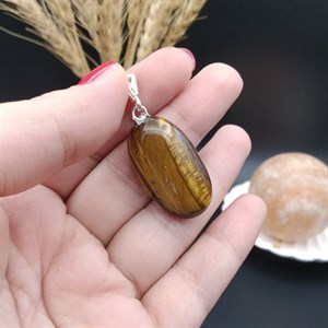 گردنبند نقره چشم ببر اصل معدنی کد 8670 