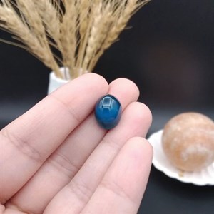 نگین عقیق آبی خراسان اصل معدنی کد 8920