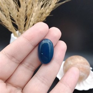 نگین عقیق آبی خراسان اصل معدنی کد 8921