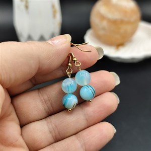 گوشواره عقیق اصل معدنی کد 9437