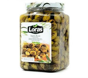 زیتون سبز کبابی بی‌هسته لوراس Loras وزن 900 گرم
