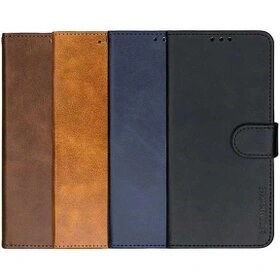 کیف موبایل چرمی مگنتی دار جاکاراتی دار محافظ لنزدار بند دار  مدل Xiaomi Redmi 13CPoco C65