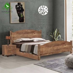تخت خواب دو نفره MDF وکیوم مدل صبا جدید مبلمان آپادانا مدل 603267