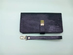 کیف پول و موبایل زنانه چرم طبیعی دست‌دوز | چرم سعدی کد 30