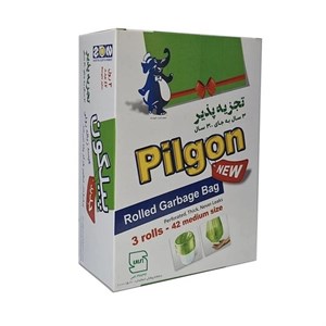 کیسه زباله پیلگون مدل سبز بسته 42 عددی