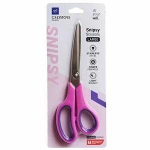 قیچی اداری دسته پلاستیکی سی کلاس با تیغه 21 سانت مدل snipsy