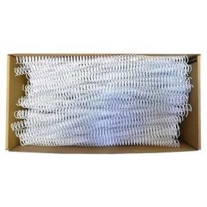 فنر مارپیچ رویان شماره 30 مدل فلزی روکش سفید بسته 60 عددی