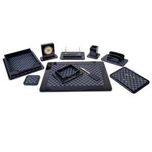 ست رومیزی مدیریتی چوب و چرم 10 تکه قائم کد 910