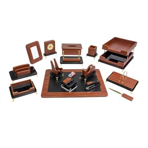 ست رومیزی مدیریتی 17 پارچه لاکچری پایه دار قائم کد 317P