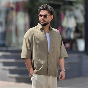 پیراهن آستین کوتاه اسلپ قواره بزرگ