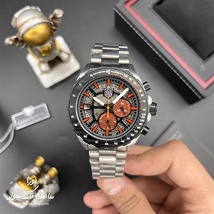 ساعت تگ هویر نقره ای بند استیل صفحه نارنجی Tag Heuer Monza