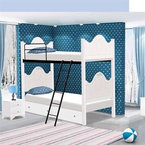 تخت خواب دو طبقه MDF مدل آرامش با کشو بدون تشک مبلمان آپادانا مدل 602620