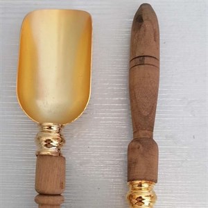 قاشق آجیل دسته چوب بزرگ(پیمانه)