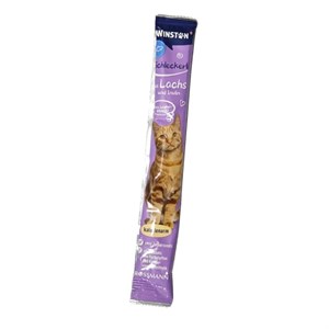 بستنی گربه وینستون طعم ماهی سالمون و اینولین ۱۵ گرم (۱ عددی)