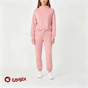 ست سویشرت و شلوار زنانه دمپاکش دار 6591 صورتی